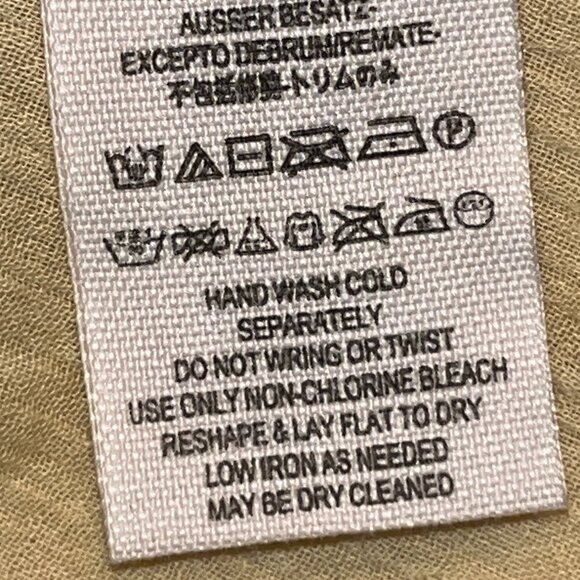 FREE PEOPLE ON THE ISLAND Butter Yellow Crocheted High Neck Peasant Blouse  - L - Picture 15 of 16